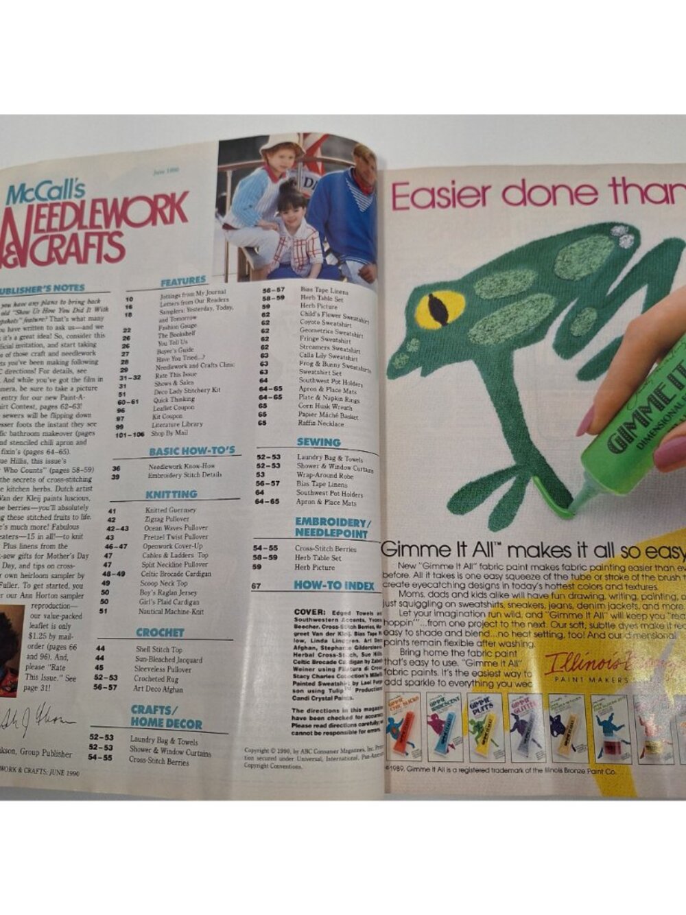 McCalls Needlework Crafts Magazine Lot June October  April 1990 1991 Vintage - Picture 3 of 12